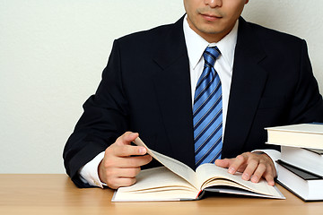 Image showing Busy businessman