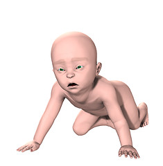 Image showing Very Sad Baby