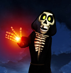 Image showing Cartoon Grim Reaper 