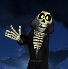 Image showing Cartoon Grim Reaper 