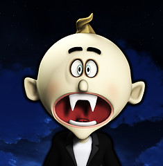 Image showing Shocked Cartoon Vampire