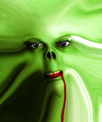 Image showing Distorted Monster Face