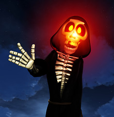 Image showing Cartoon Grim Reaper 