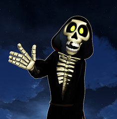 Image showing Cartoon Grim Reaper 