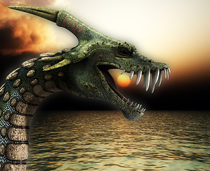 Image showing Sea Snake Monster