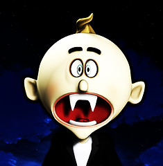 Image showing Shocked Cartoon Vampire