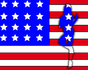 Image showing Sexy USA Women Outline