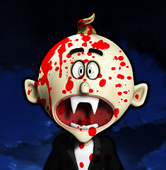 Image showing Shocked Cartoon Vampire