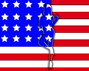 Image showing Sexy USA Women Outline