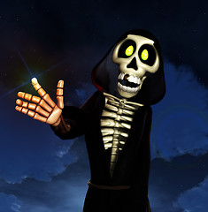 Image showing Cartoon Grim Reaper 