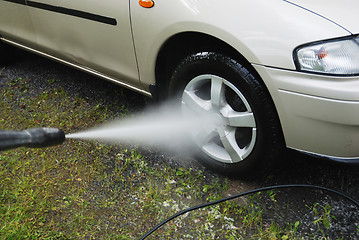 Image showing car wash with pressure outdoor