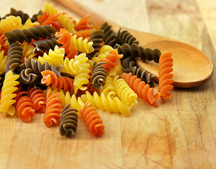 Image showing Colorful pasta