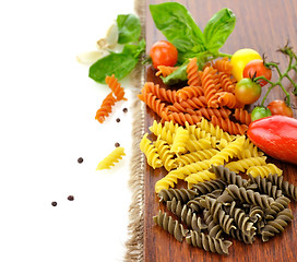 Image showing Colorful pasta