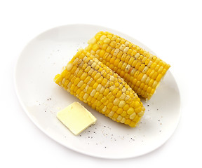 Image showing sweetcorn and butter