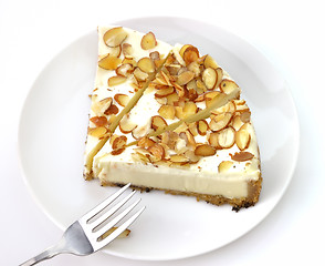 Image showing white chocolate cheesecake