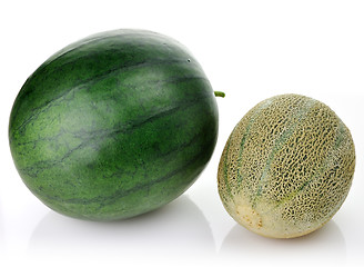 Image showing melon and watermelon