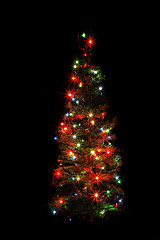 Image showing christmas tree from the lights