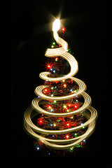 Image showing christmas tree from the lights