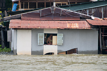 Image showing Monsoon flooding in Bangkok October 2011