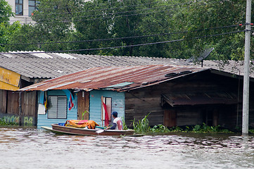 Image showing Monsoon flooding in Bangkok October 2011