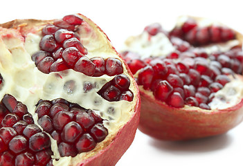 Image showing closeup of tasty pomegranate fruit