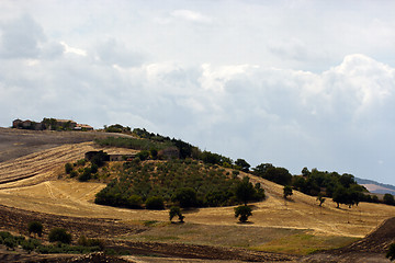 Image showing Panoramic view of the hills of Gargano, Apulia,  Italy