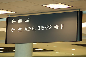 Image showing airport sign