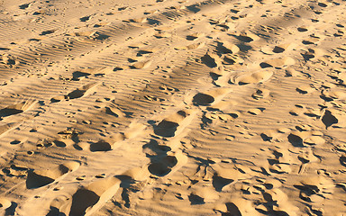 Image showing Footprints on sand