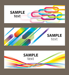 Image showing Set of abstract vector backgrounds