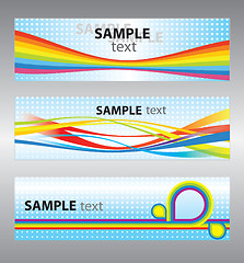 Image showing Set of abstract vector backgrounds