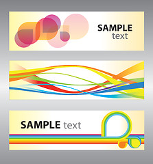 Image showing Set of abstract vector backgrounds