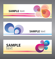 Image showing Set of abstract vector backgrounds