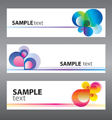 Image showing Set of abstract vector backgrounds