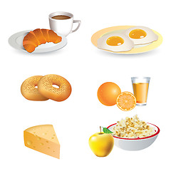 Image showing Breakfast icon set