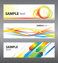 Image showing Set of abstract vector backgrounds