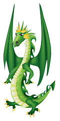 Image showing Cartoon  green dragon 