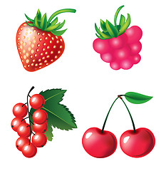 Image showing Set of berries objects