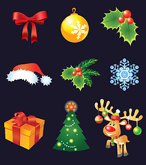 Image showing Vector Christmas set