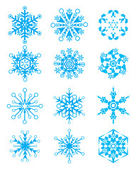 Image showing Vector snowflakes