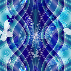 Image showing Seamless blue pattern 