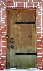 Image showing Old wooden door