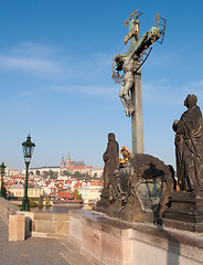 Image showing Prague Castle and Charles Bridge