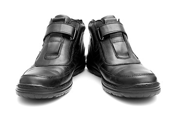Image showing Pair of black man's boots 