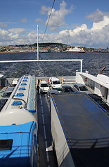 Image showing Ferry leaving Larvik.