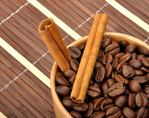 Image showing coffe and cinnamon