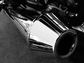 Image showing Motorcycle exhaust gray