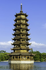 Image showing Guilin one of the twin pagodas