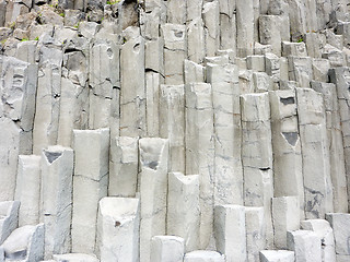 Image showing Iceland basalt formation rocks