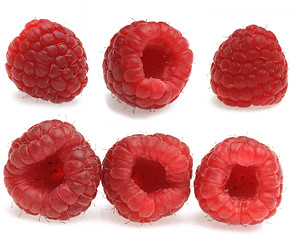 Image showing Raspberries - collage