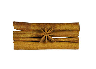 Image showing Star anise and cinnamon.